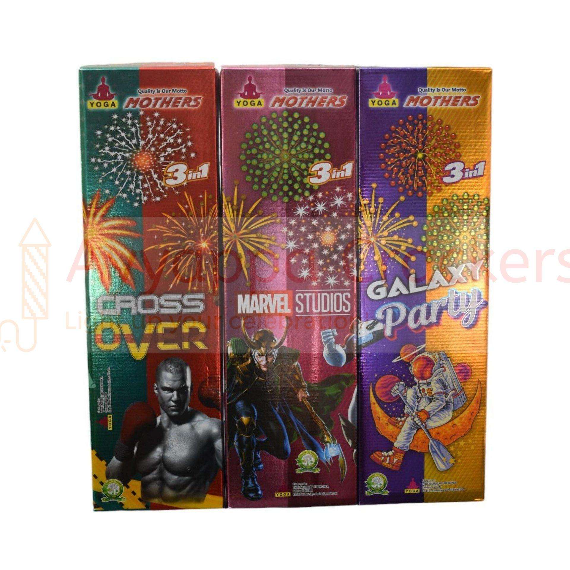 3" Triple Ball Fancy (2 Pcs) Aerial Out by Mothers