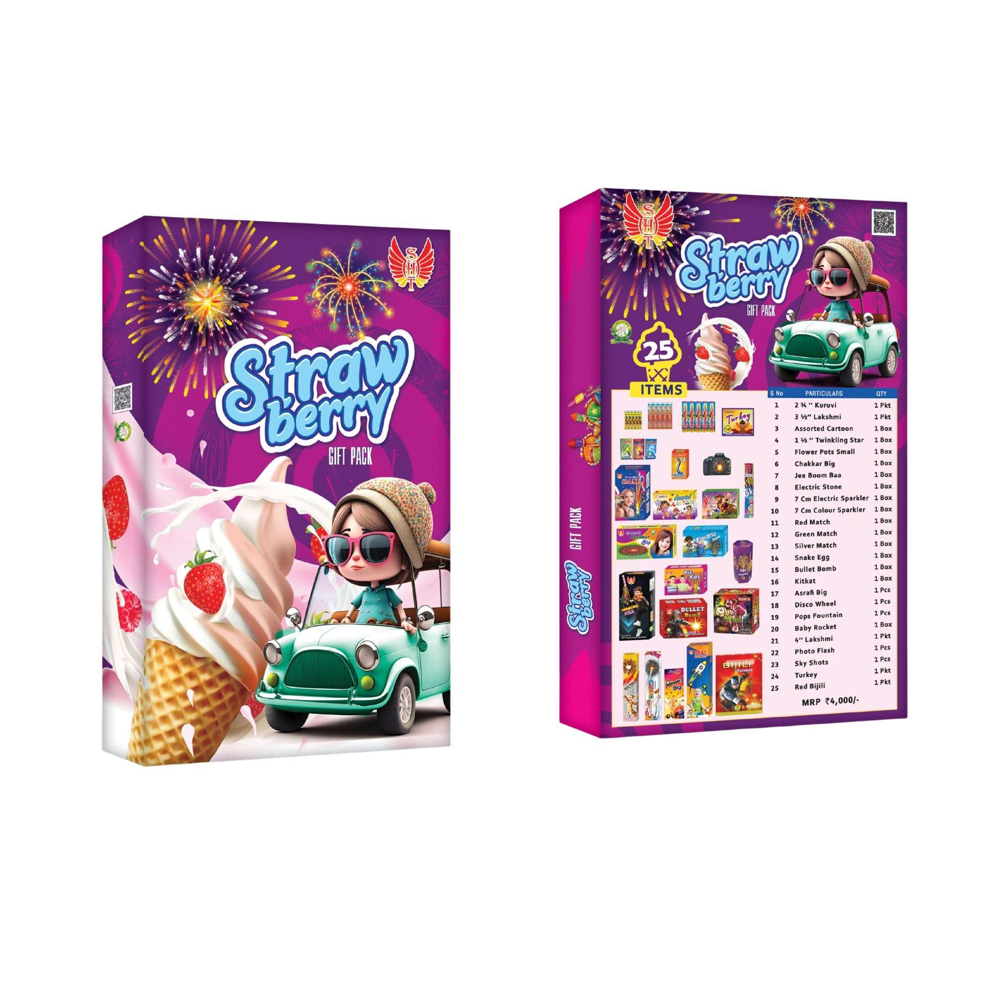 Strawberry - 25 Items Assorted Gift Box