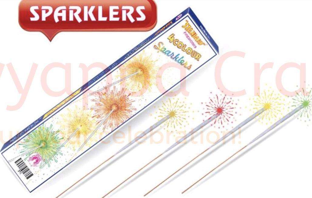 4 Colour Sparklers - 12 CM